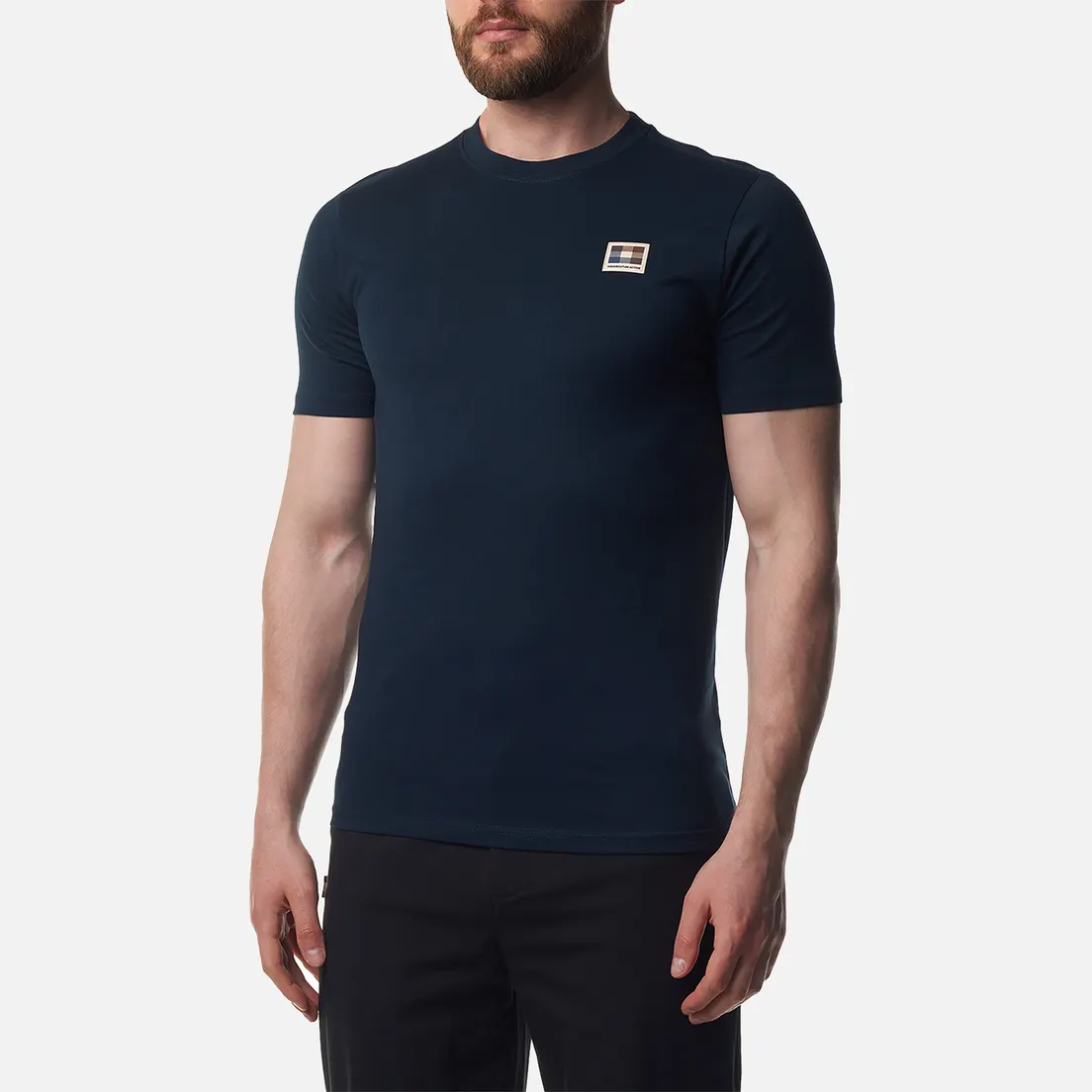 Aquascutum Мужская футболка Active Club Check Patch