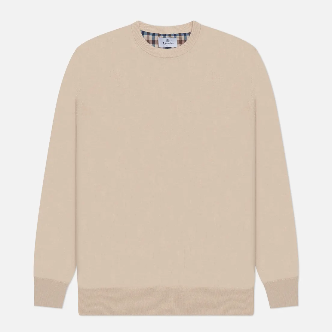 Aquascutum Мужской свитер Active Check Sleeves Patch
