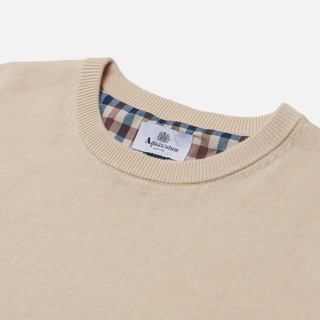 Aquascutum Мужской свитер Active Check Sleeves Patch