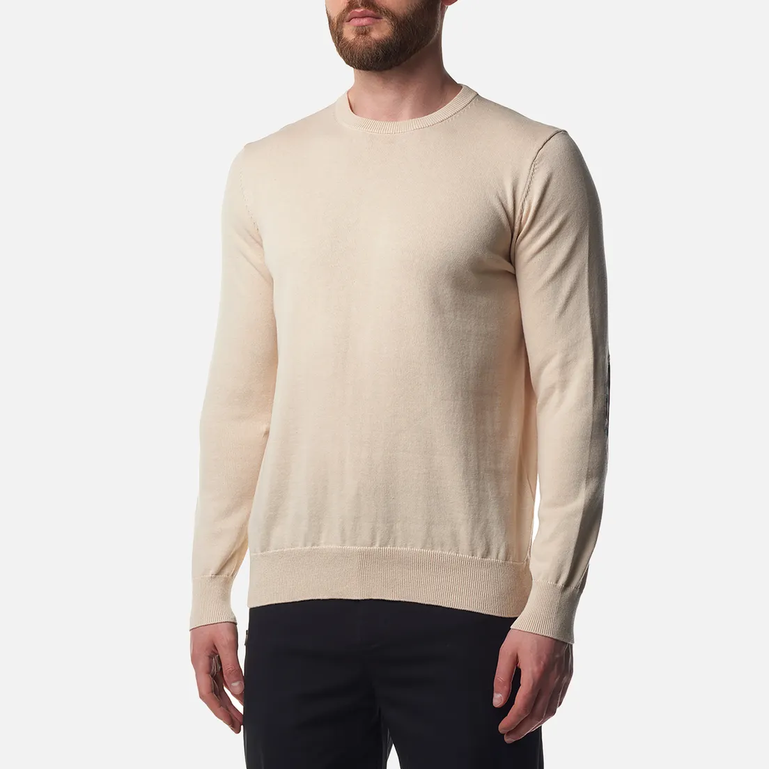 Aquascutum Мужской свитер Active Check Sleeves Patch