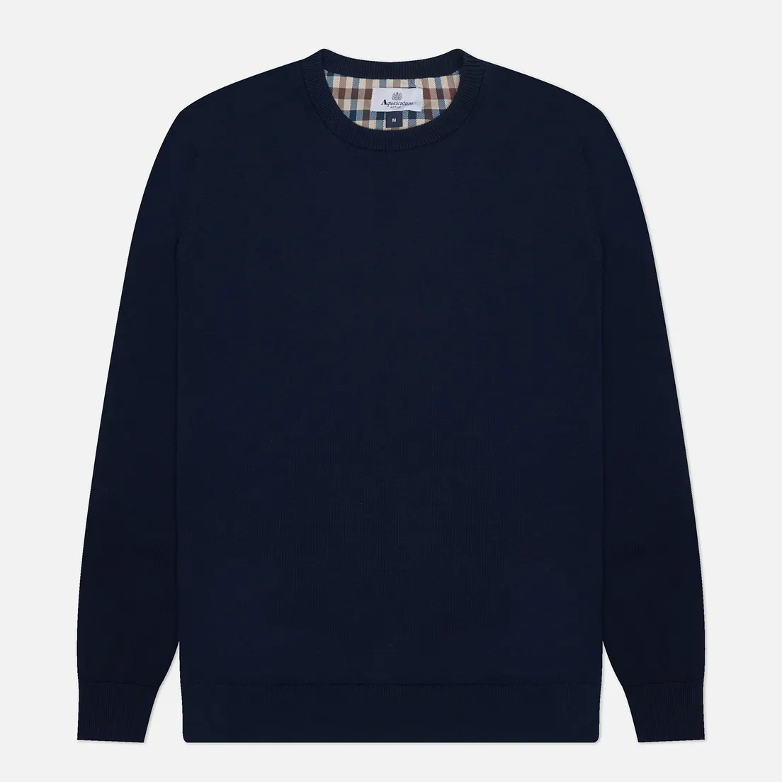 Aquascutum Мужской свитер Active Check Sleeves Patch