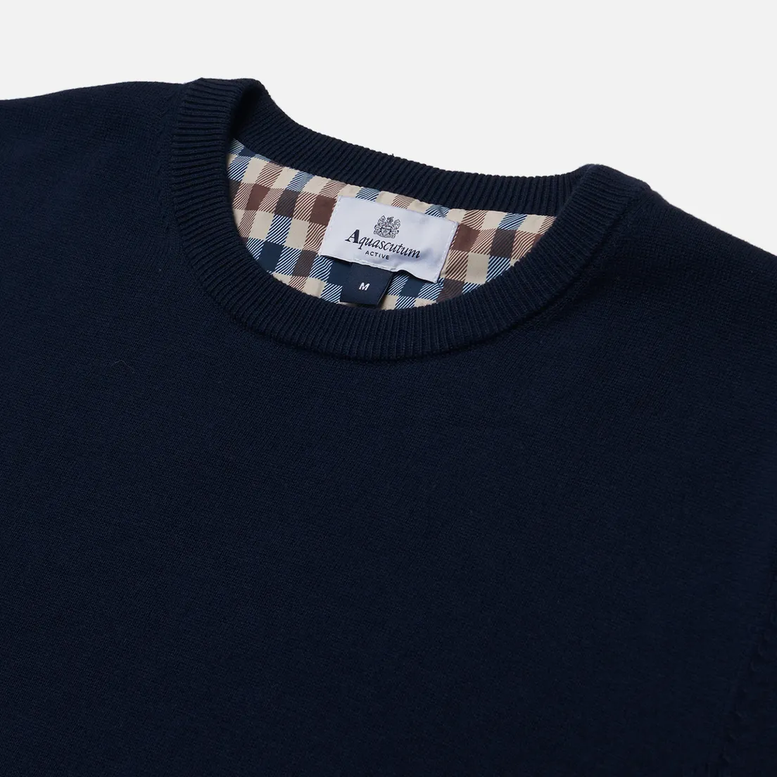 Aquascutum Мужской свитер Active Check Sleeves Patch