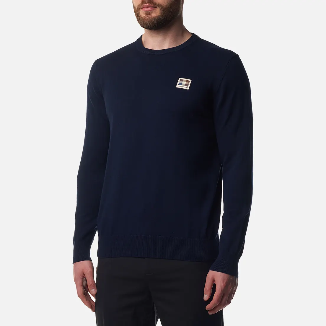 Aquascutum Мужской свитер Active Check Patch