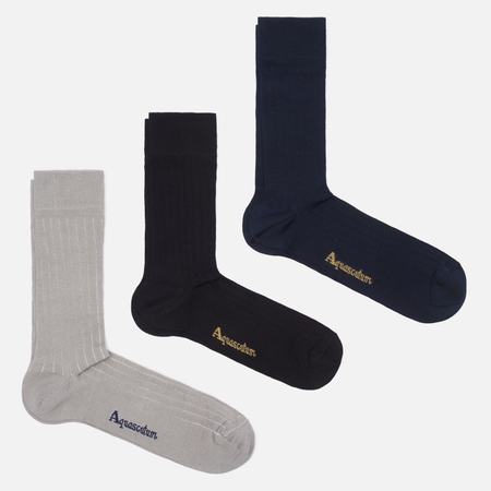 Комплект носков Aquascutum 3-Pack Active, цвет комбинированный, размер 40-46 EU