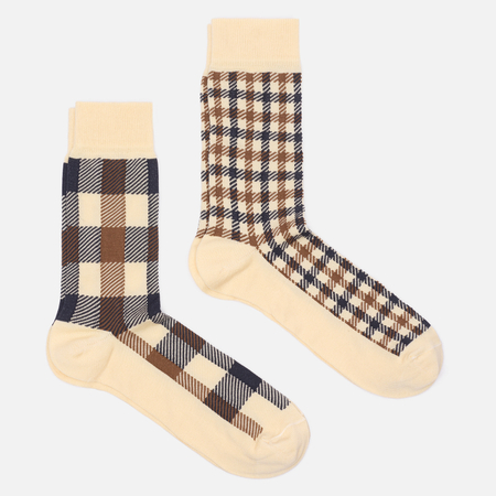 Комплект носков Aquascutum 2-Pack Active, цвет бежевый, размер 40-46 EU
