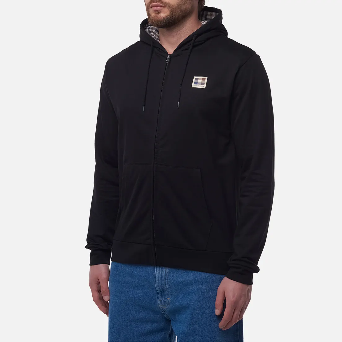 Aquascutum Мужская толстовка Rubber Patch Full Zip Hoodie