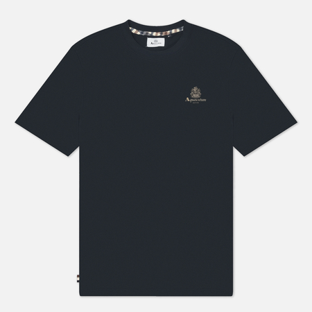 Мужская футболка Aquascutum Small Logo, цвет синий, размер XL