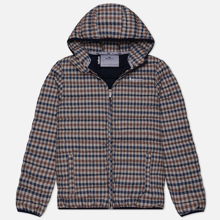 фото Мужской пуховик aquascutum active 100gr hooded, цвет бежевый, размер s