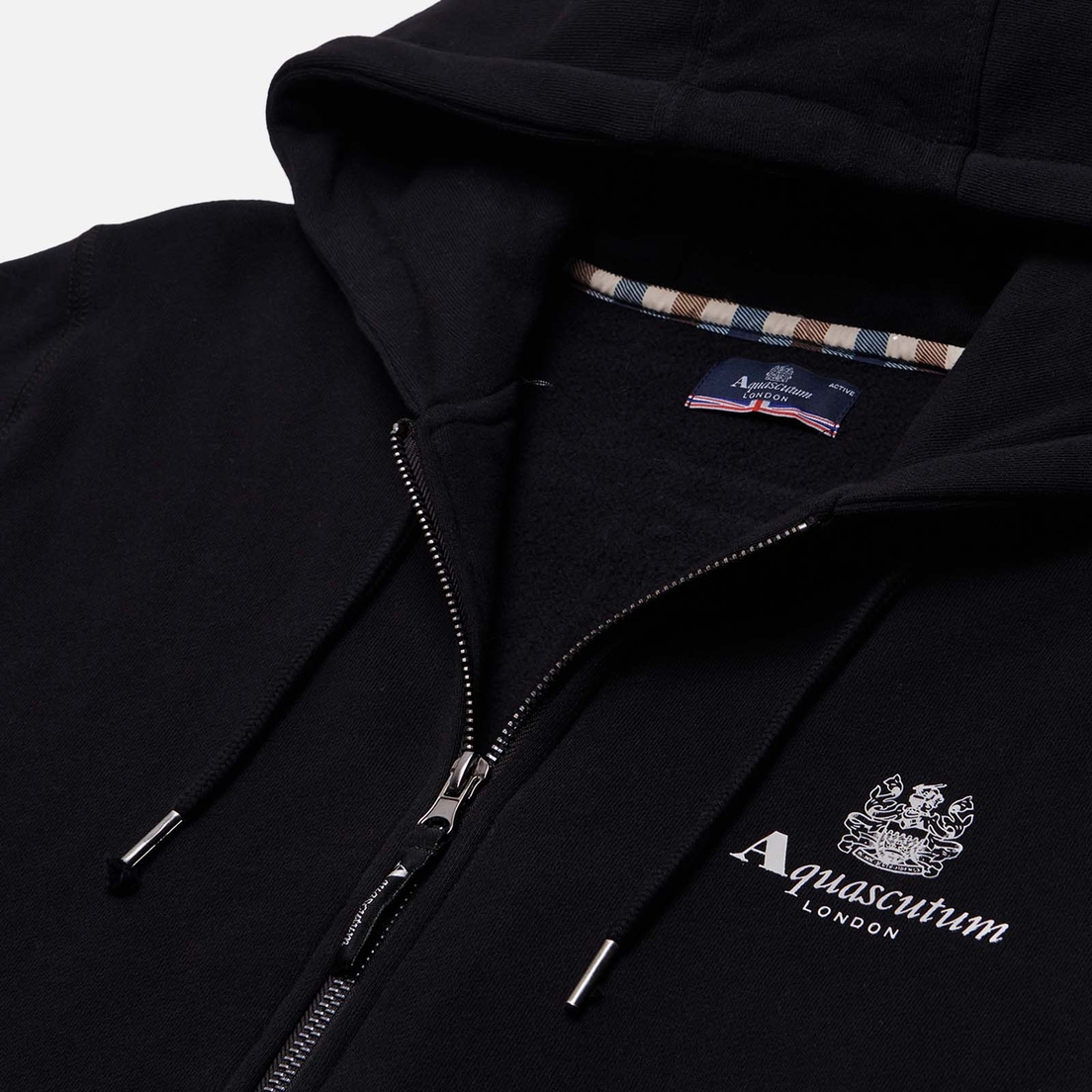 Aquascutum Мужская толстовка Active Small Logo Full Zip Hoodie