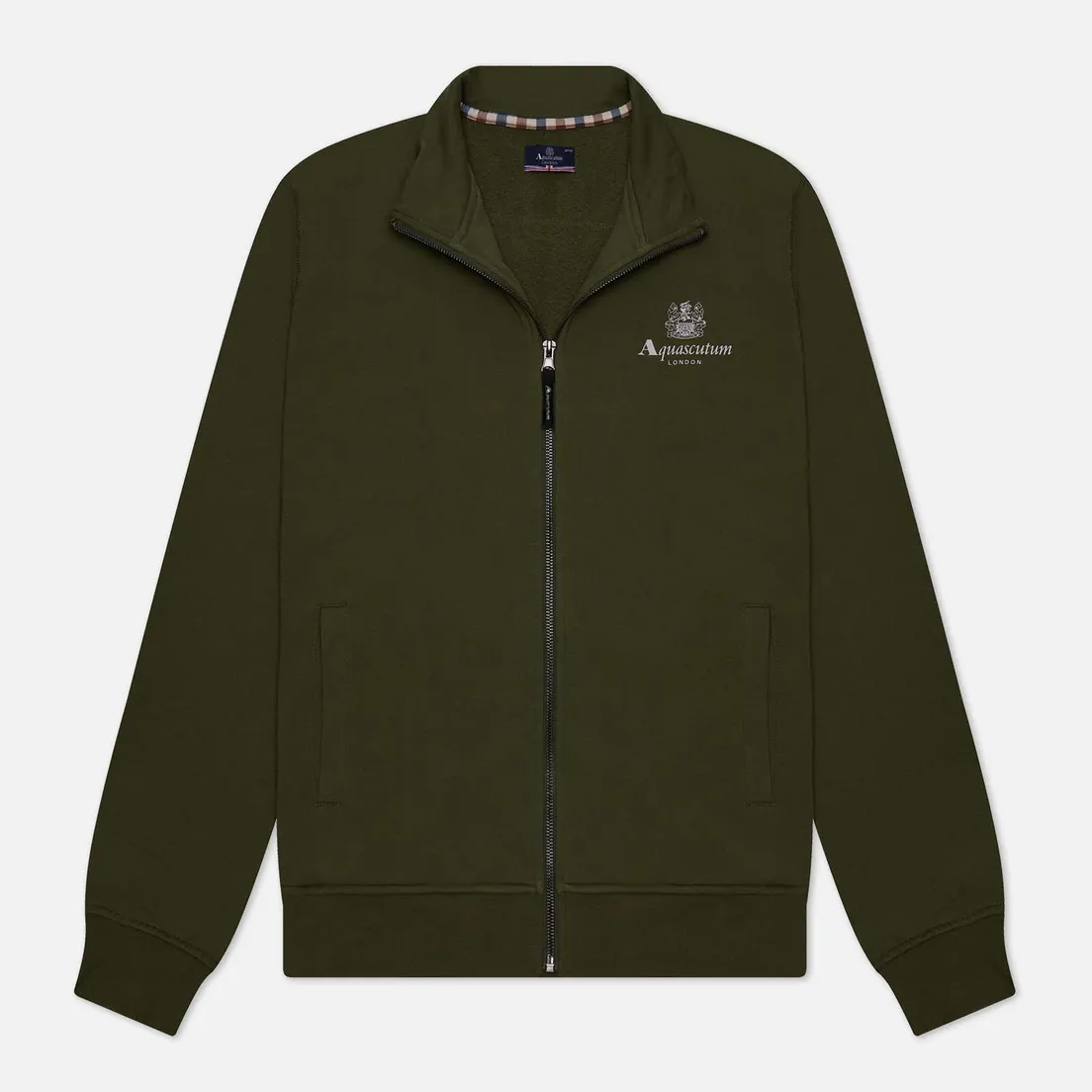 Aquascutum Мужская толстовка Active Small Logo Full Zip Mock Neck Fleece