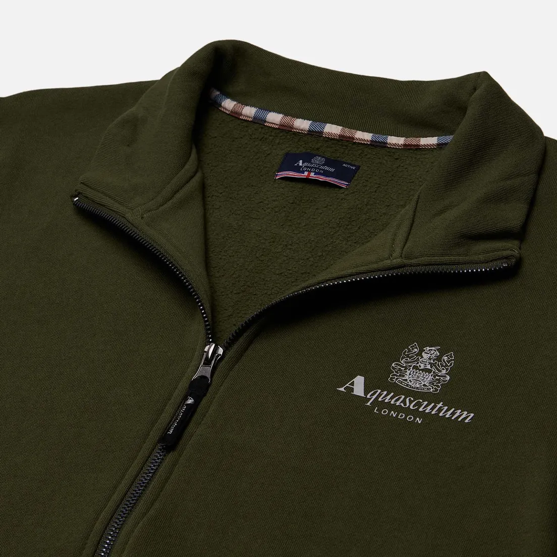 Aquascutum Мужская толстовка Active Small Logo Full Zip Mock Neck Fleece