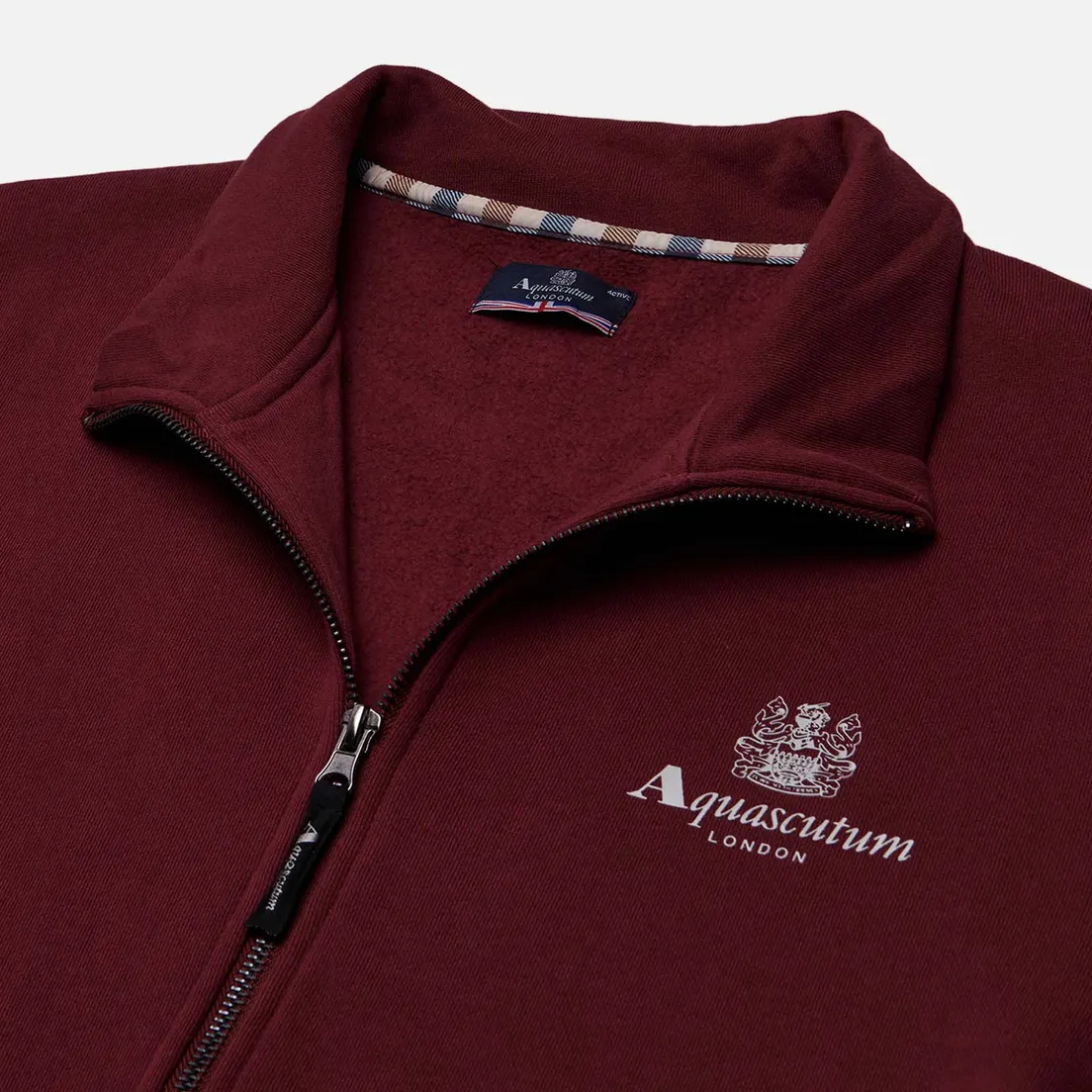 Aquascutum Мужская толстовка Active Small Logo Full Zip Mock Neck Fleece