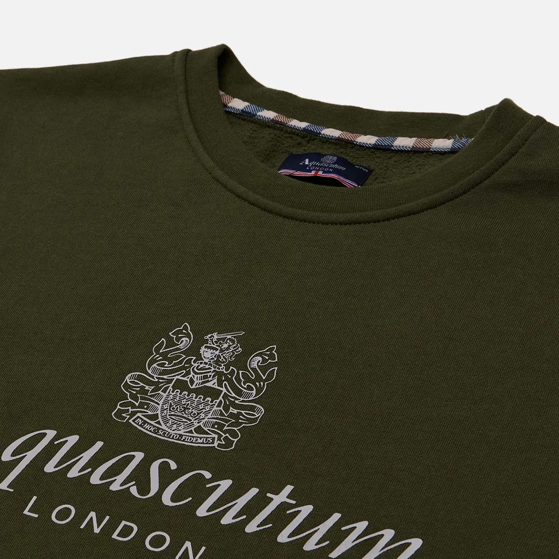 Aquascutum Мужская толстовка Active Big Logo Crew Neck Fleece