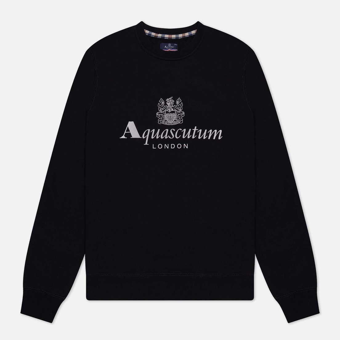 Aquascutum Мужская толстовка Active Big Logo Crew Neck Fleece