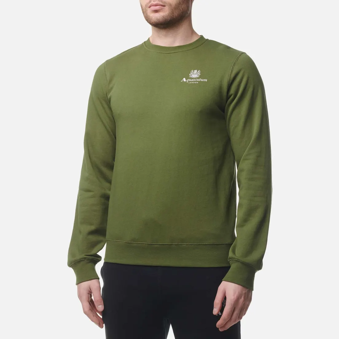 Aquascutum Мужская толстовка Active Small Logo Crew Neck Fleece