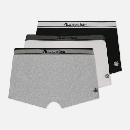фото Комплект мужских трусов aquascutum boxer 3-pack, цвет комбинированный, размер s