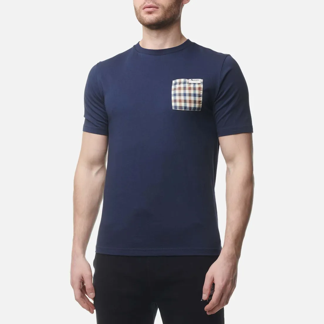Aquascutum Мужская футболка Active Check Pocket
