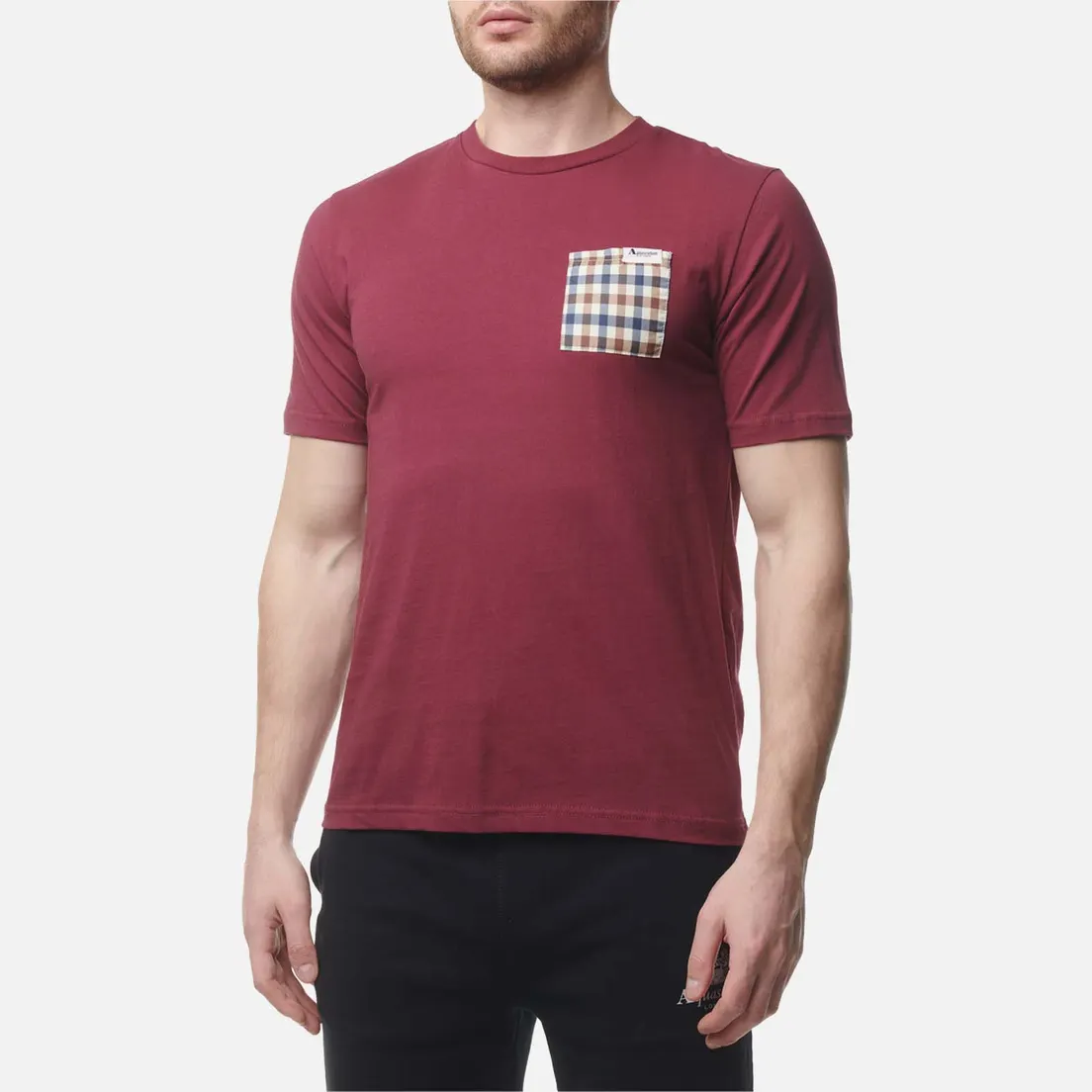 Aquascutum Мужская футболка Active Check Pocket