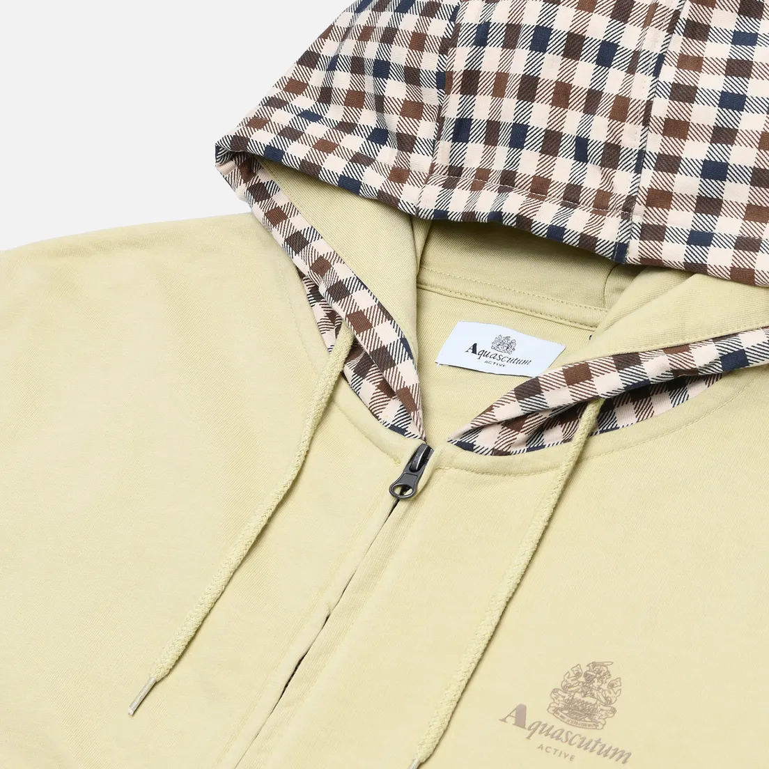 Aquascutum Мужская толстовка Full Zip Club Check Hoodie