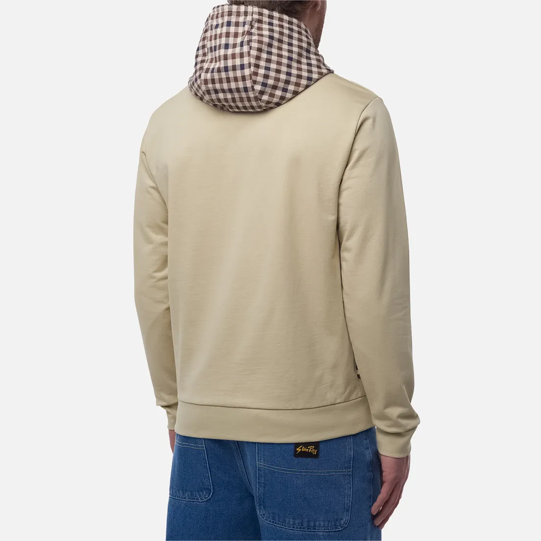 Aquascutum Мужская толстовка Full Zip Club Check Hoodie