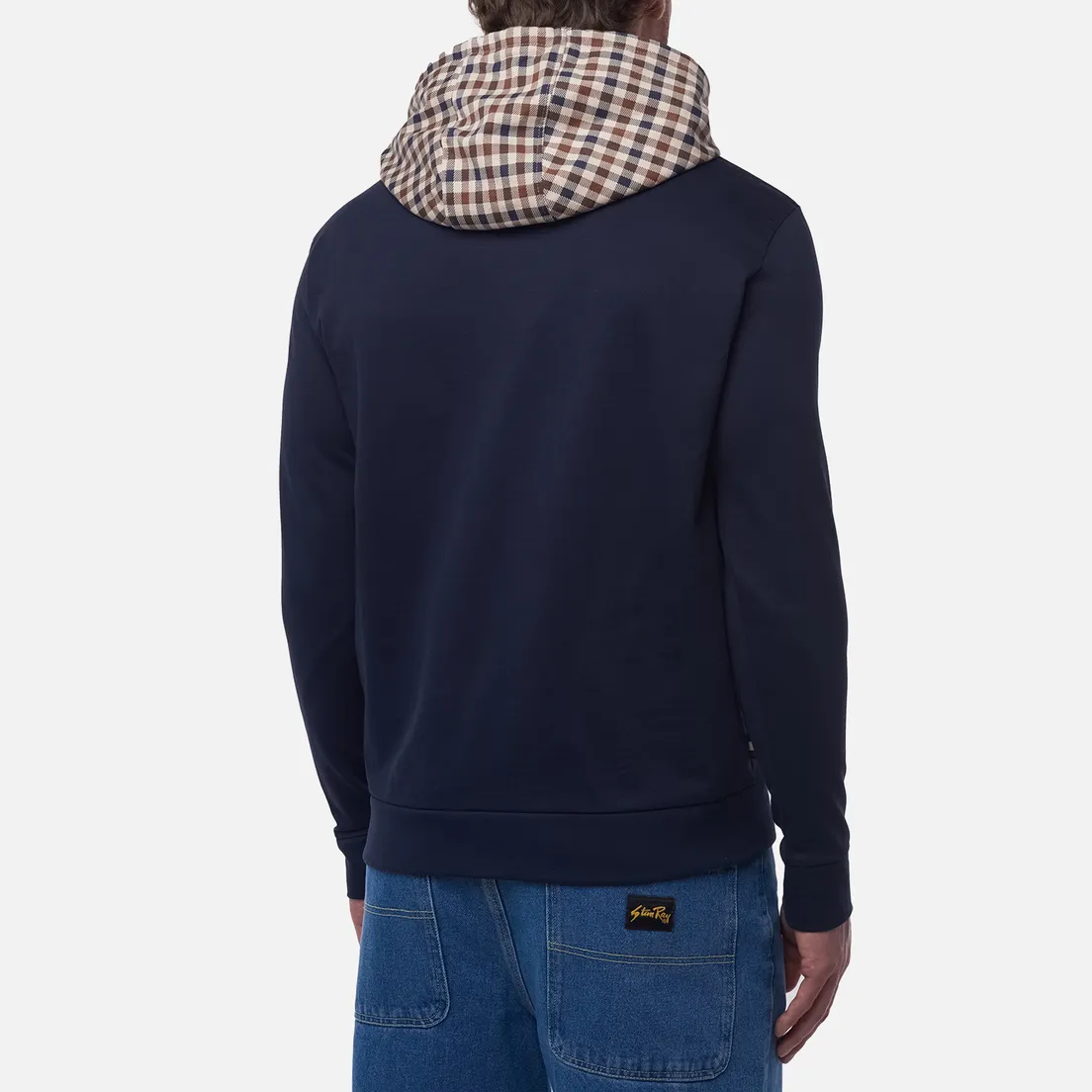 Aquascutum Мужская толстовка Full Zip Club Check Hoodie