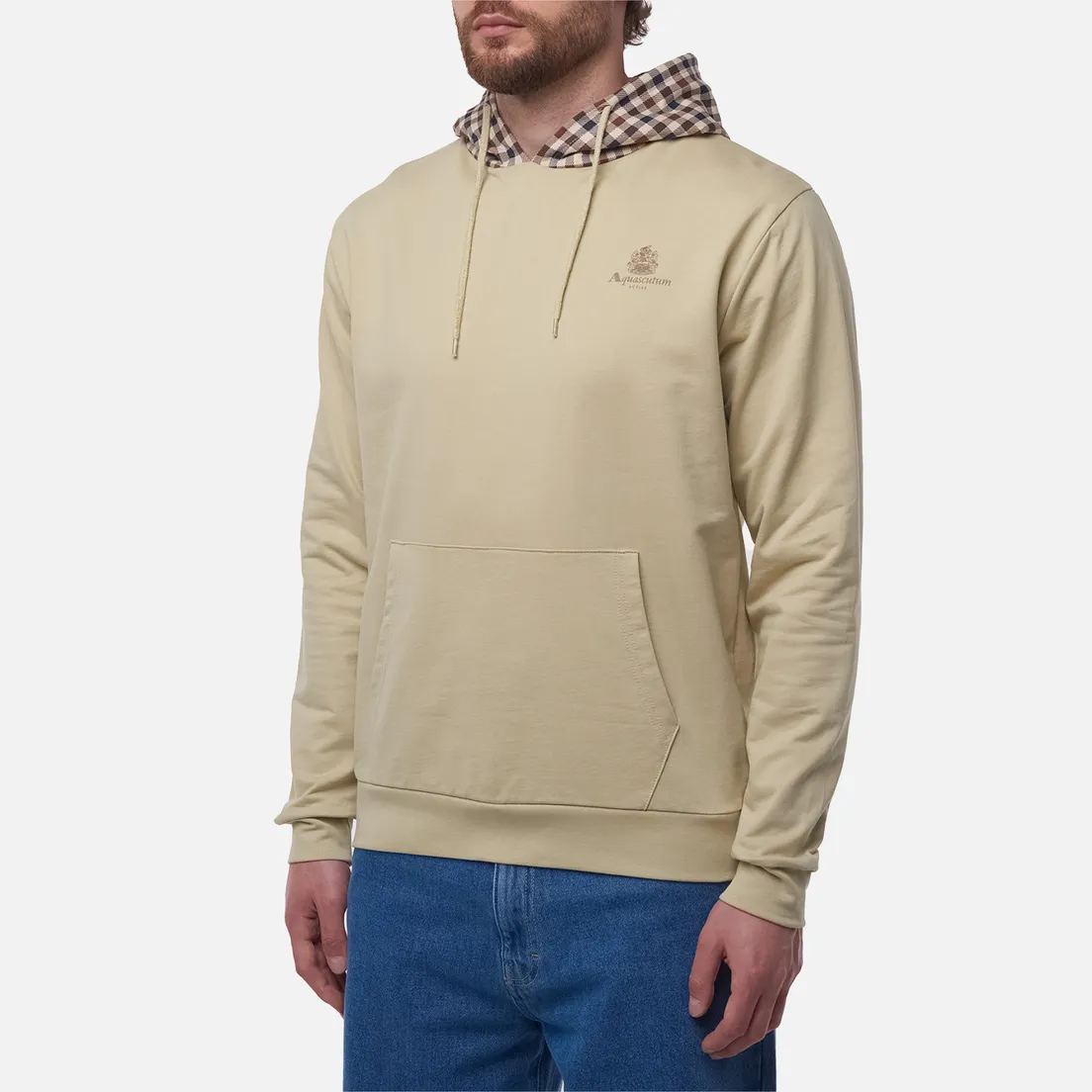 Aquascutum Мужская толстовка Club Check Hoodie