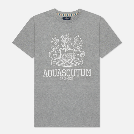 Мужская футболка Aquascutum Beach Basic Logo, цвет серый, размер M