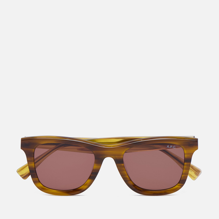   Brandshop Солнцезащитные очки A.P.C. John, цвет коричневый, размер 50mm