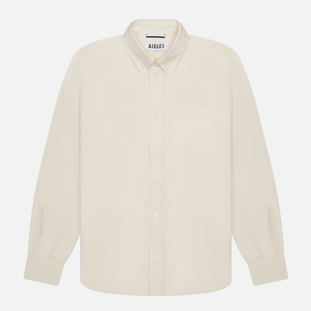 фото Мужская рубашка aigle oxford, цвет бежевый, размер s
