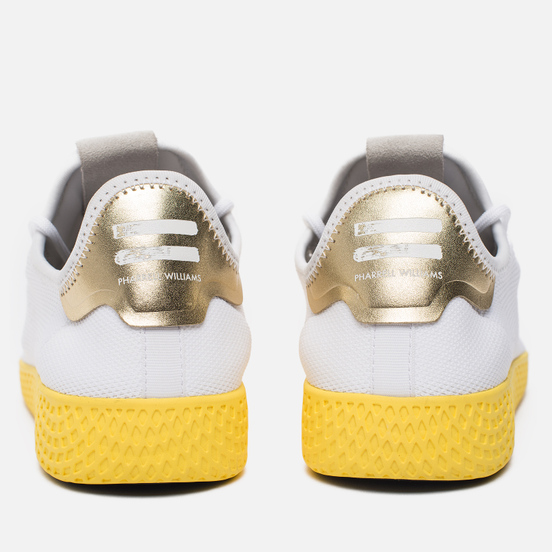 Мужские кроссовки adidas Originals x Pharrell Williams HU Tennis White/Yellow/Metallic Gold