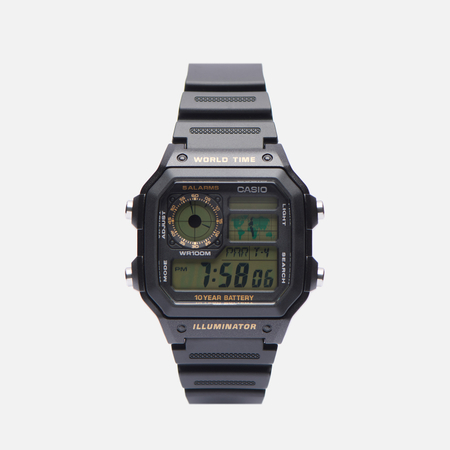 фото Наручные часы casio collection ae-1200wh-1b, цвет чёрный