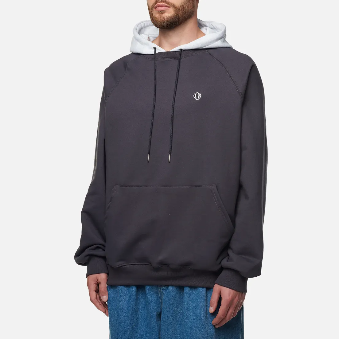 Anglan Мужская толстовка Double Color Wappen Raglan Hoodie