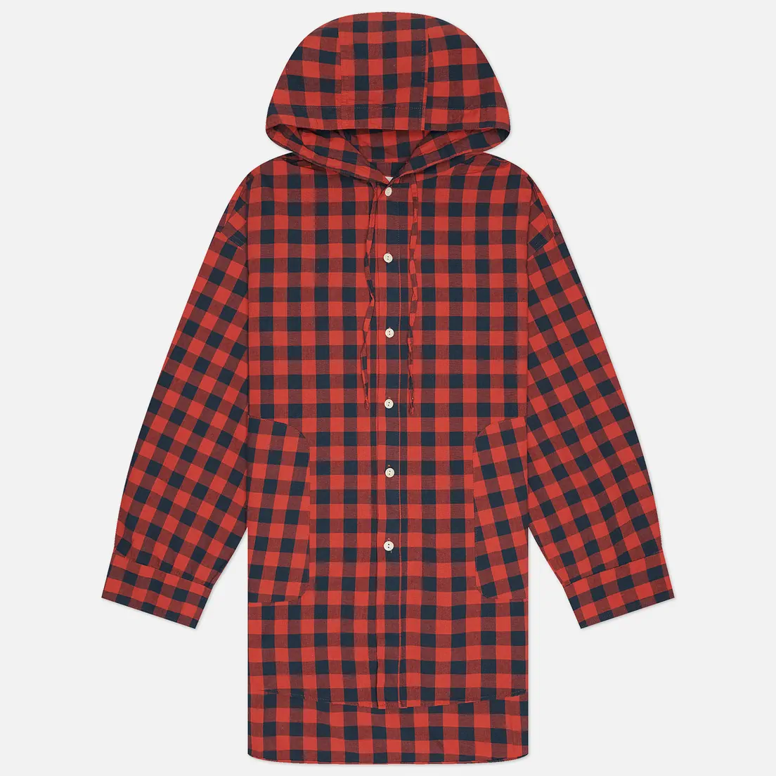 Anglan Мужская рубашка Huge Check Hoodie