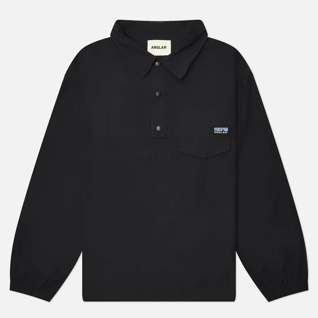Anglan Мужская толстовка Perky Button Collar Pullover