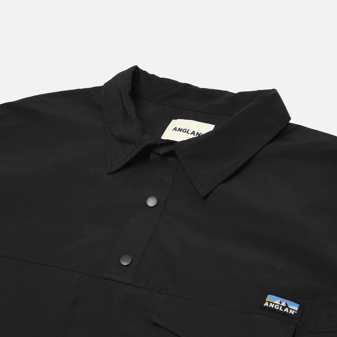 Anglan Мужская толстовка Perky Button Collar Pullover