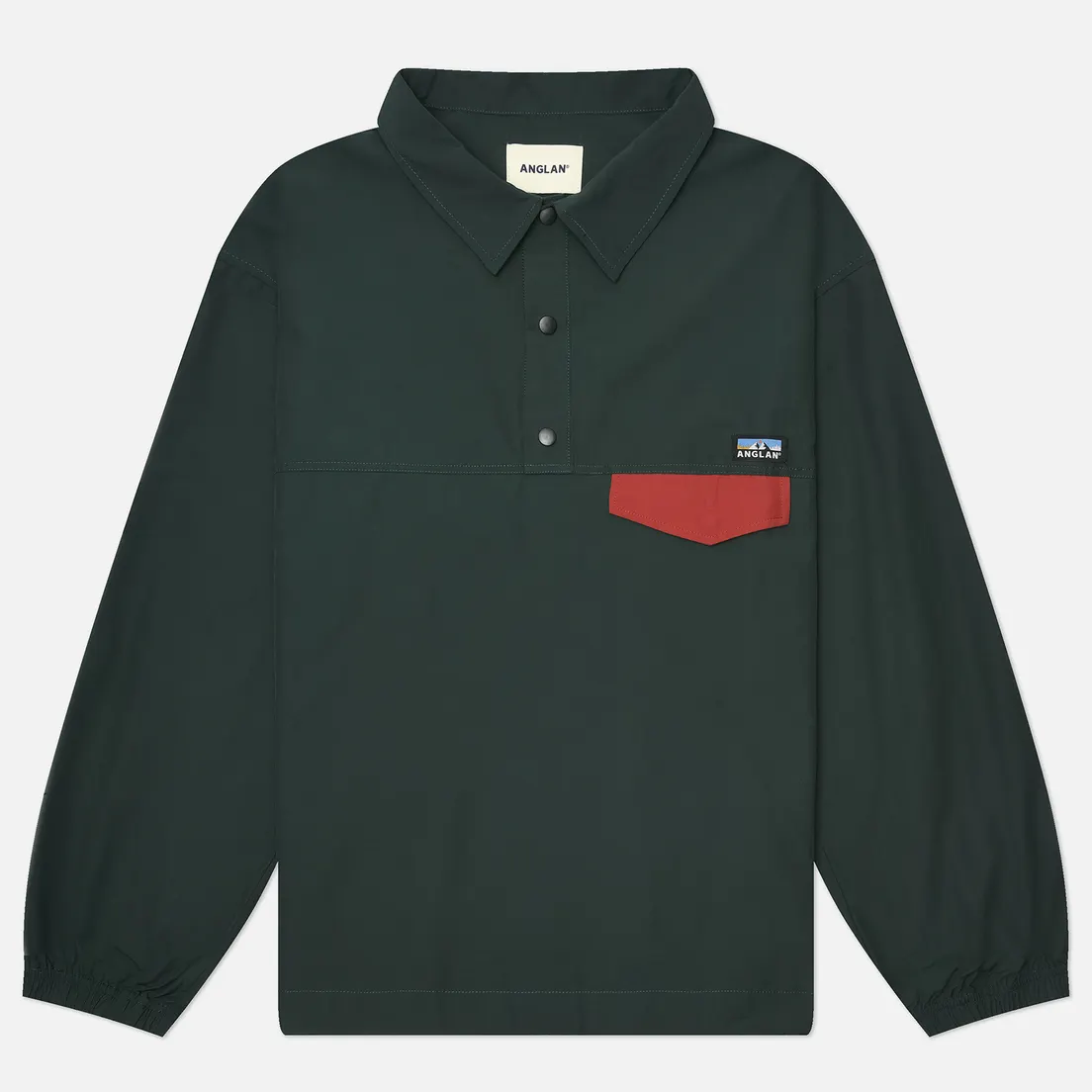 Anglan Мужская толстовка Perky Button Collar Pullover