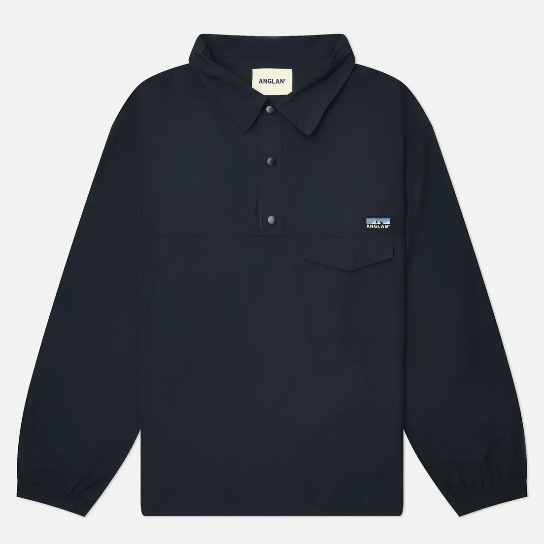 Anglan Мужская толстовка Perky Button Collar Pullover