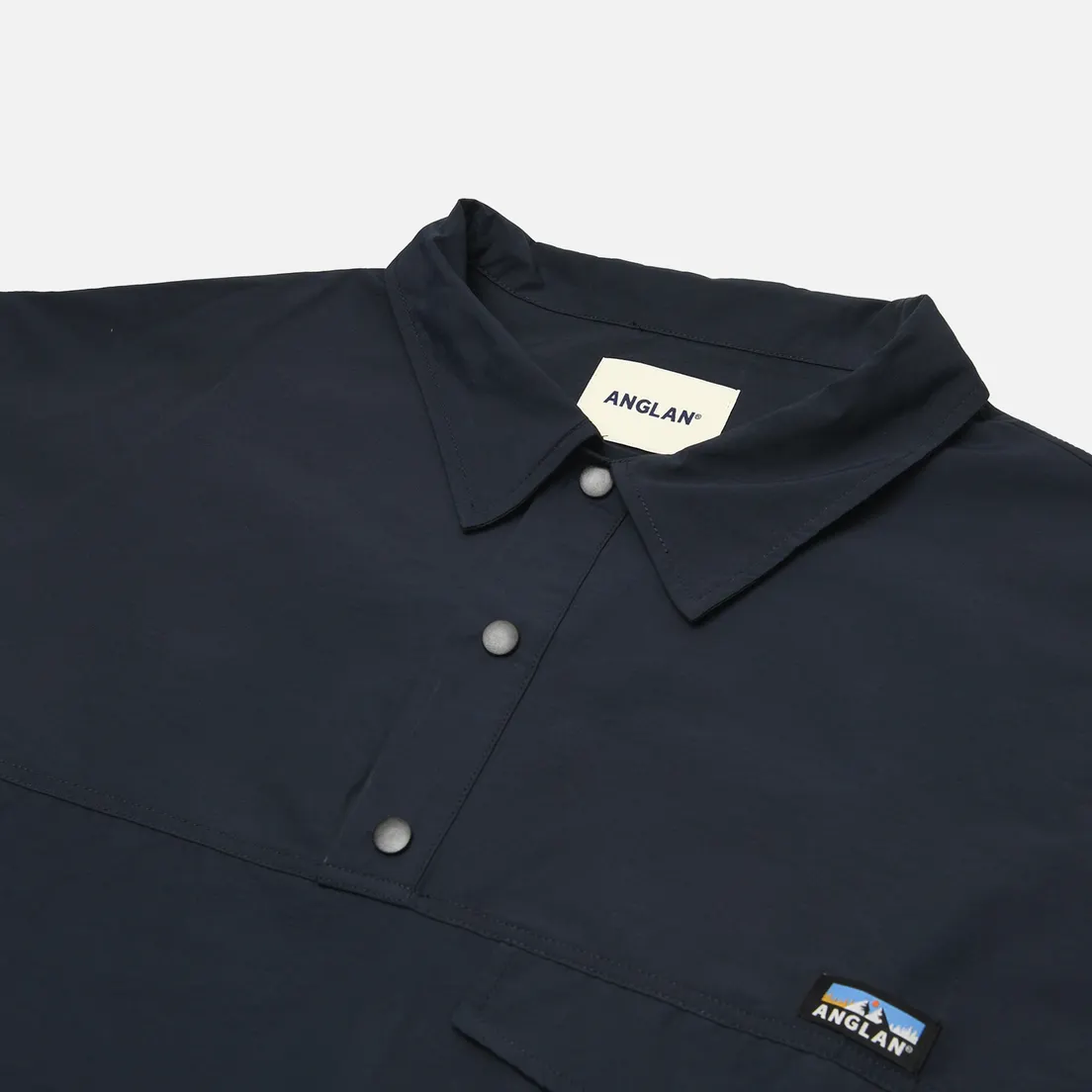 Anglan Мужская толстовка Perky Button Collar Pullover