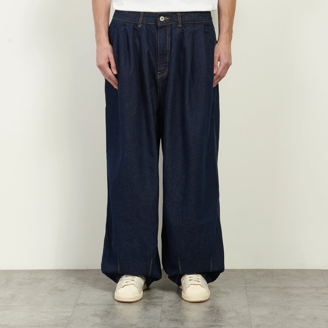 Anglan Мужские джинсы Rigid Indigo Denim Balloon