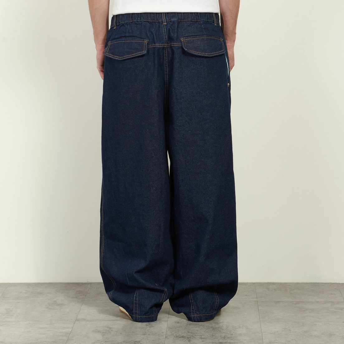 Anglan Мужские джинсы Rigid Indigo Denim Balloon