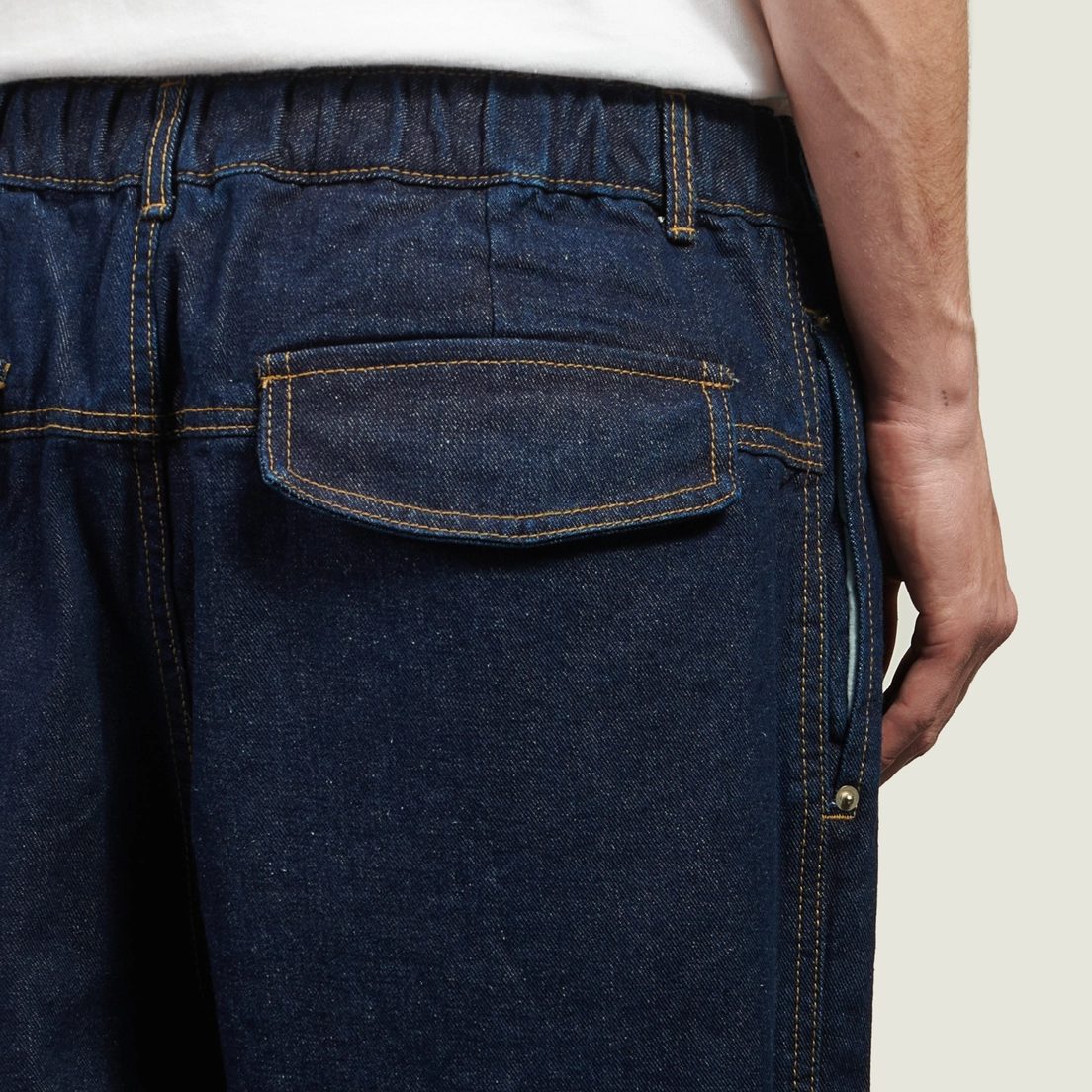 Anglan Мужские джинсы Rigid Indigo Denim Balloon