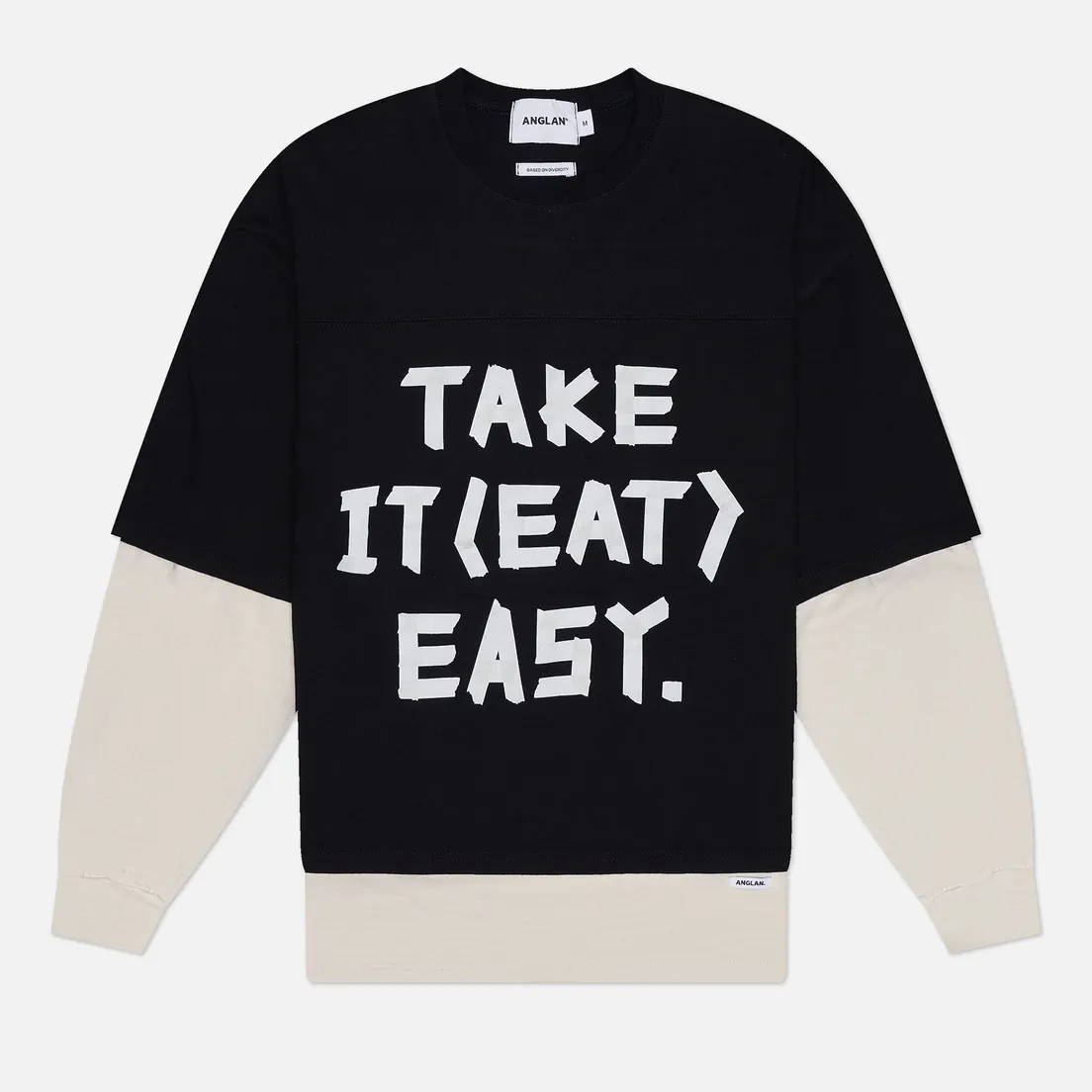 Anglan Мужской лонгслив Slogan Layered