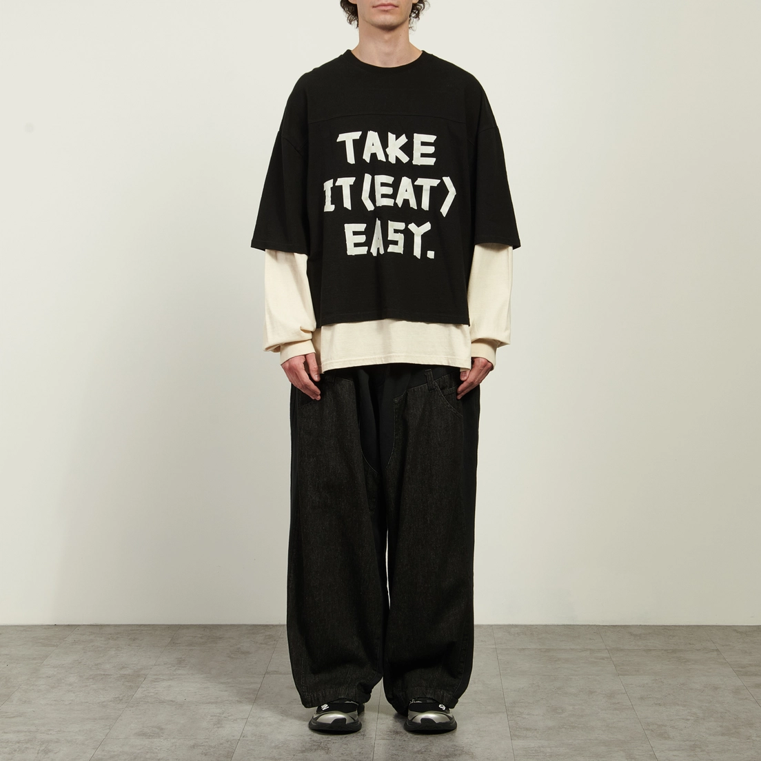 Anglan Мужской лонгслив Slogan Layered