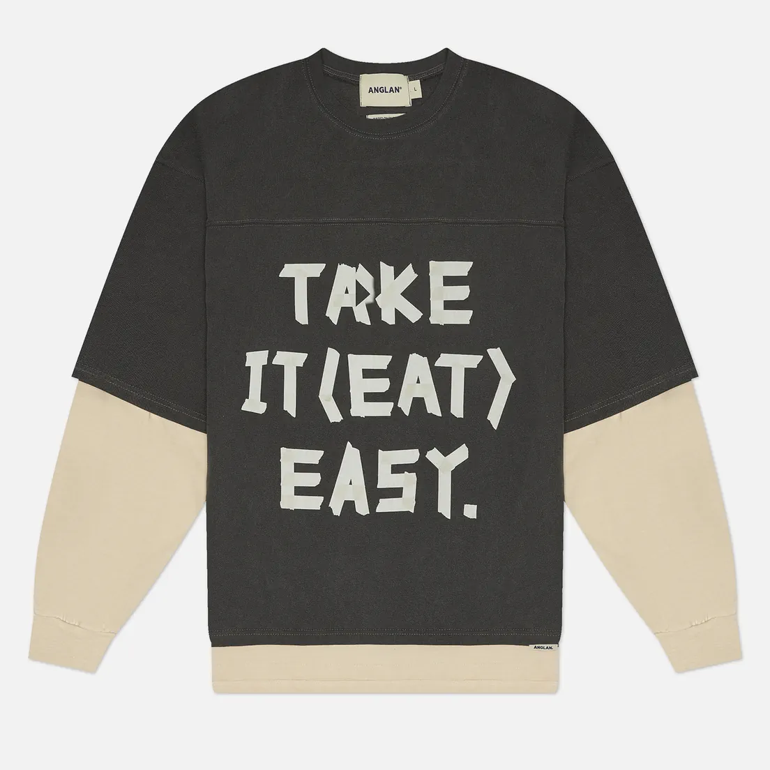 Anglan Мужской лонгслив Slogan Layered