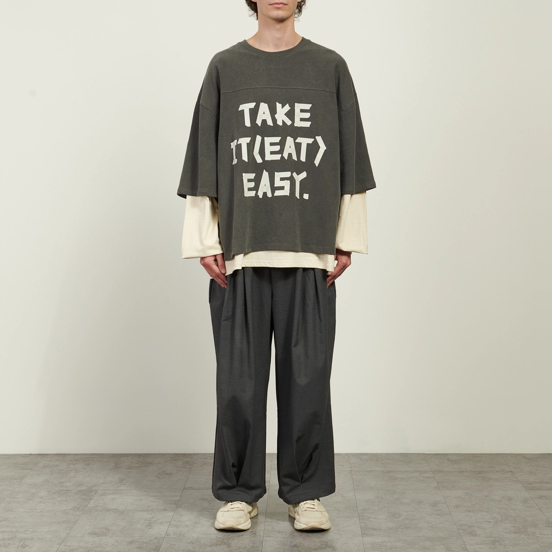 Anglan Мужской лонгслив Slogan Layered