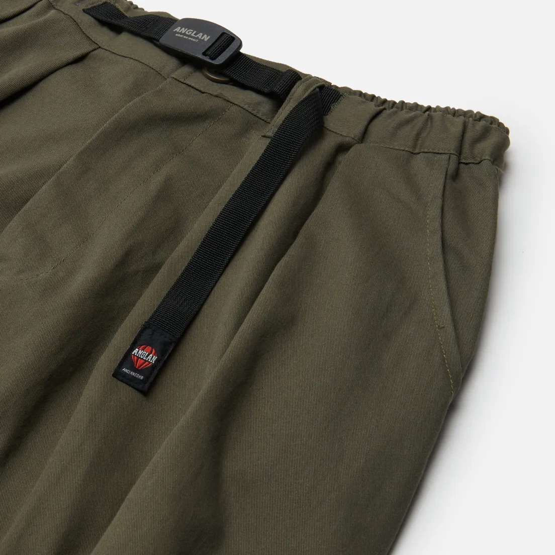 Anglan Мужские брюки Twill Cotton Belt Balloon