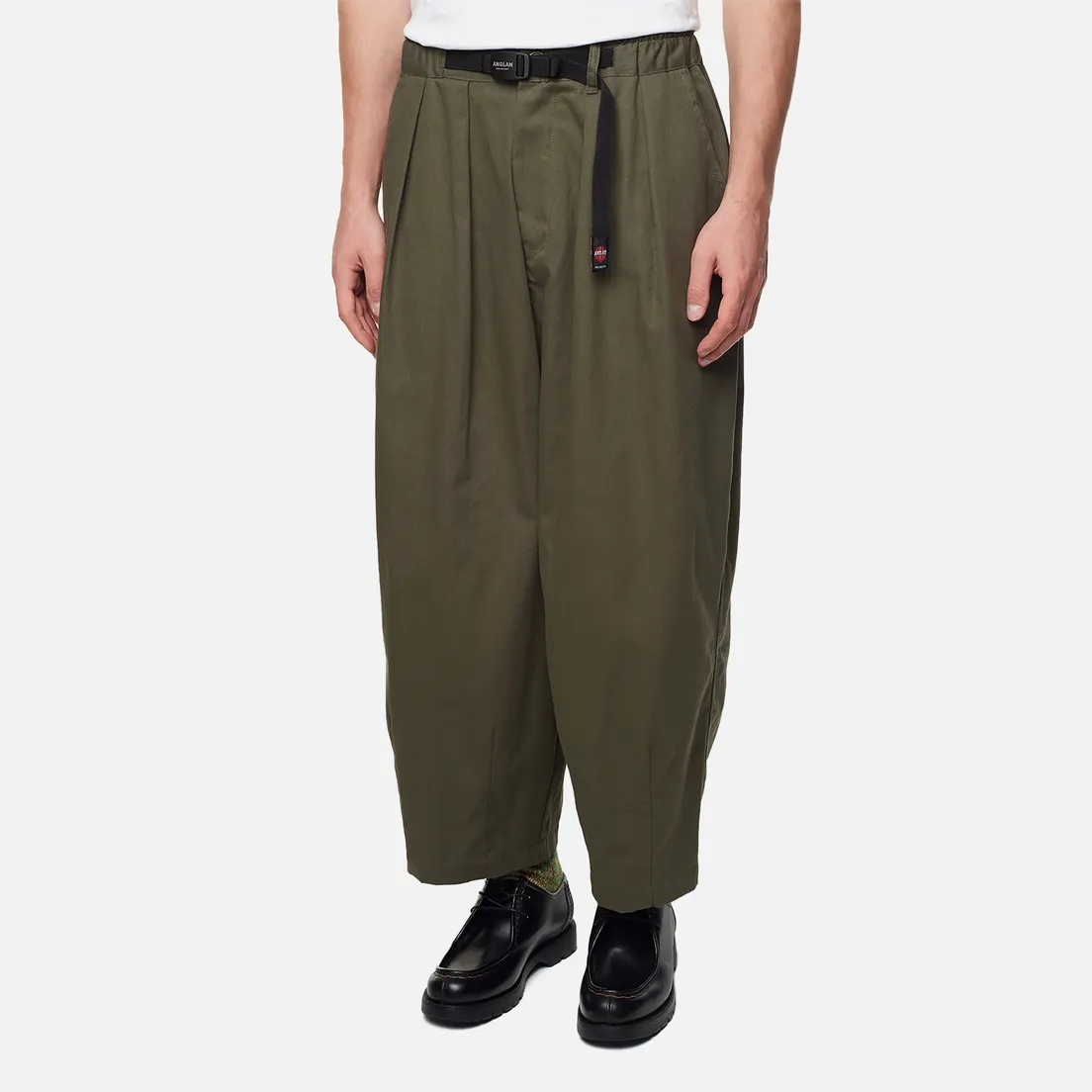 Anglan Мужские брюки Twill Cotton Belt Balloon