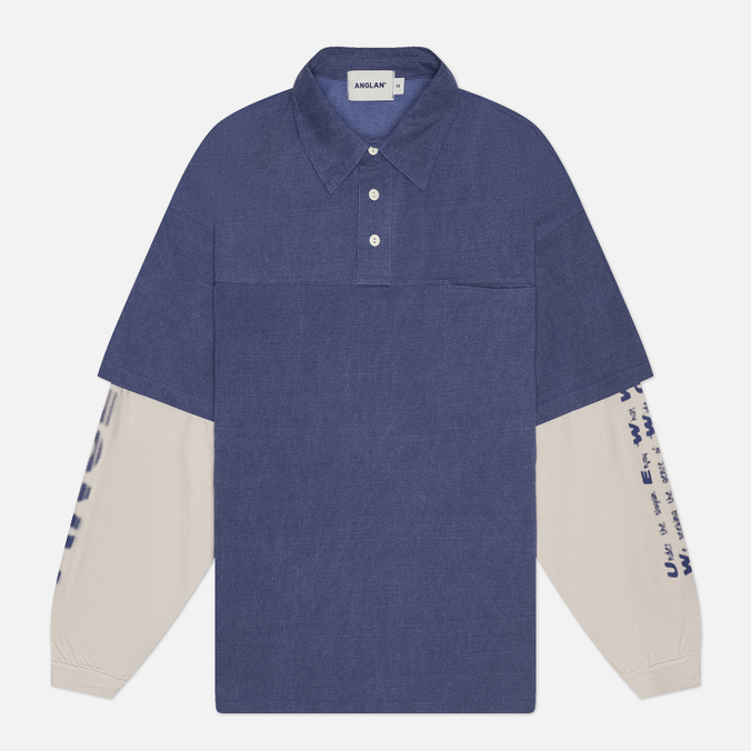 Мужской лонгслив ANGLAN Typo Print Layered Rugby