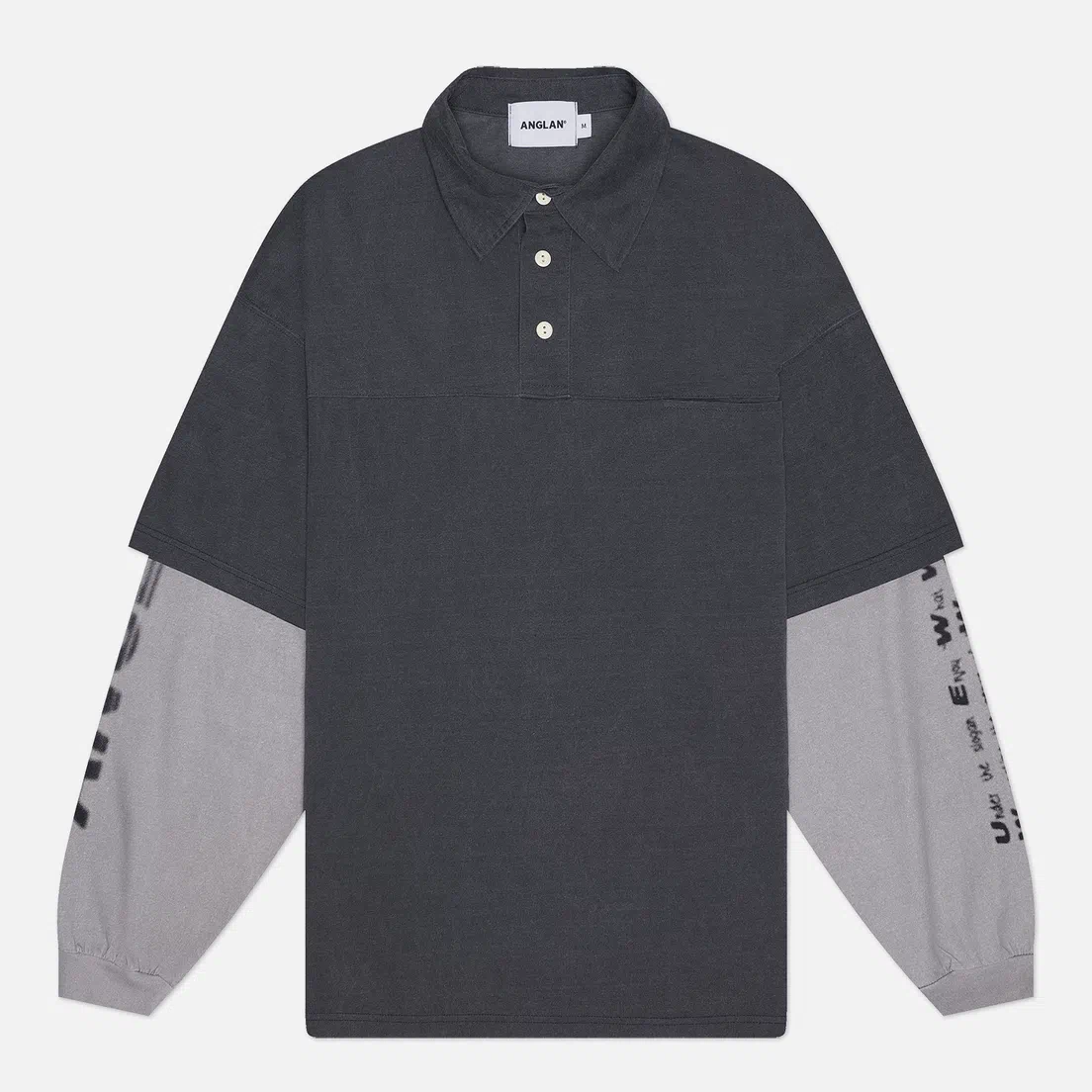 Anglan Мужской лонгслив Typo Print Layered Rugby