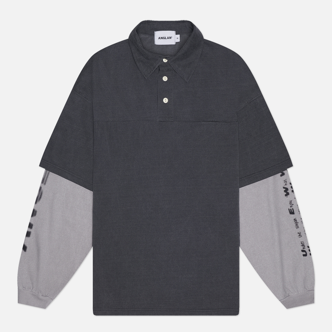 Мужской лонгслив ANGLAN Typo Print Layered Rugby